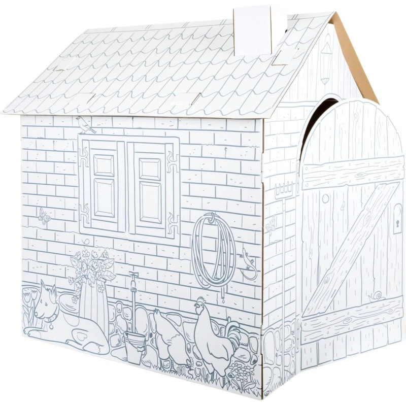 Small Foot Cardboard Playhouse Farm 87x71x88cm