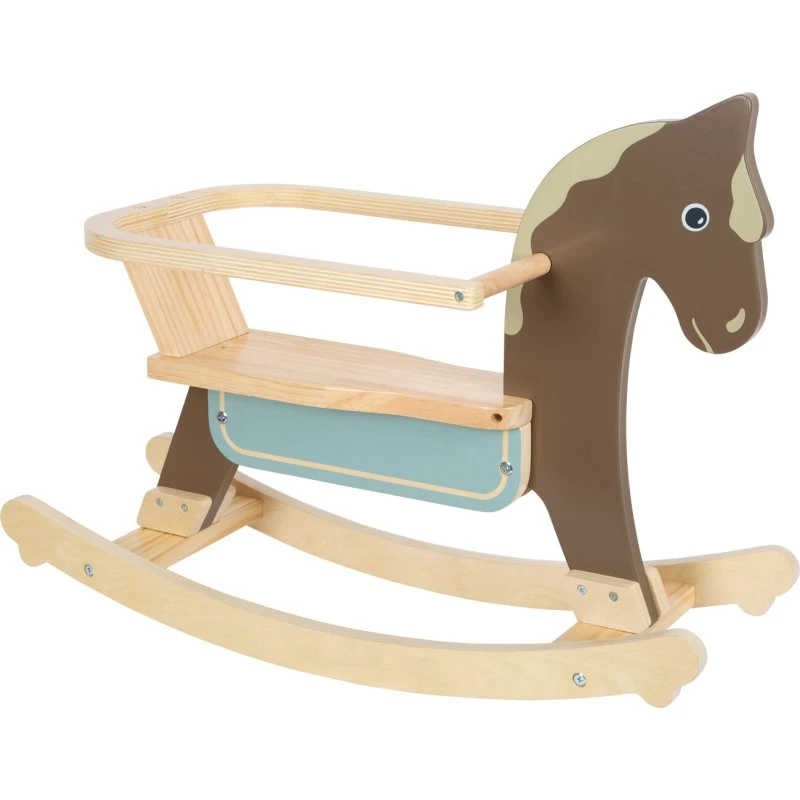 Small Foot Rocking Horse med Ryglæn, Brun