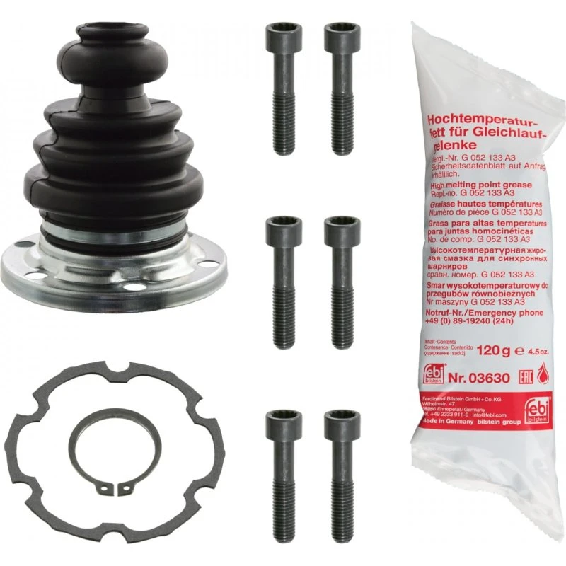FEBI BILSTEIN 03636 Drivakselmanchet, 129 mm, 24/108 mm, gummi, med fedt