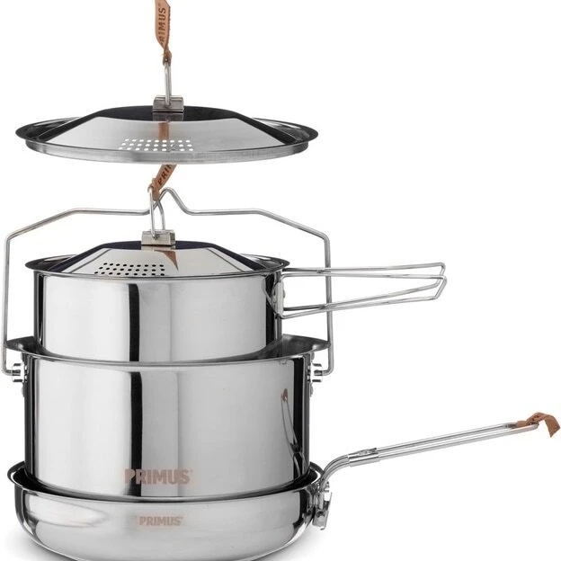 Primus CampFire Grydesæt Large – 3,0/1,8 L & 21 cm stegepande