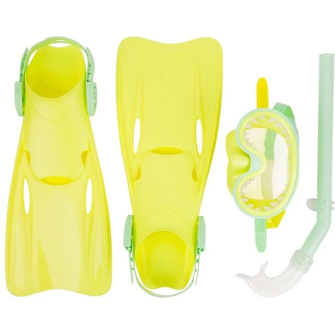 SunnyLife Snorkelsæt - Neon lime (maske, snorkel, svømmefødder)