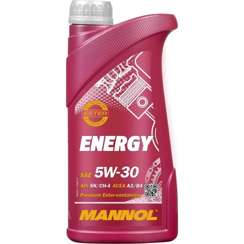 MANNOL ENERGY 5W-30 1L - Delsyntetisk olie til VW, Mercedes-Benz, Opel