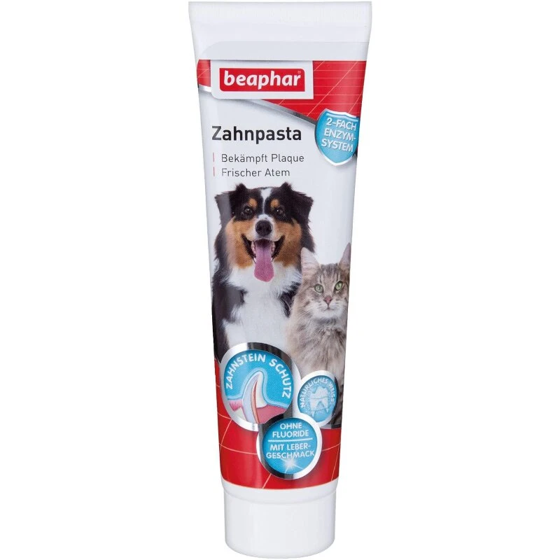 Beaphar Tandpasta til hund og kat - Leversmag, 100 g