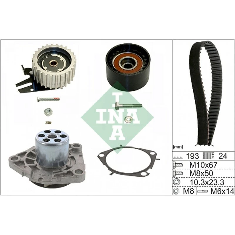 INA Vandpumpe + Tandremssæt 530 0561 30 til OPEL, FIAT, SUZUKI