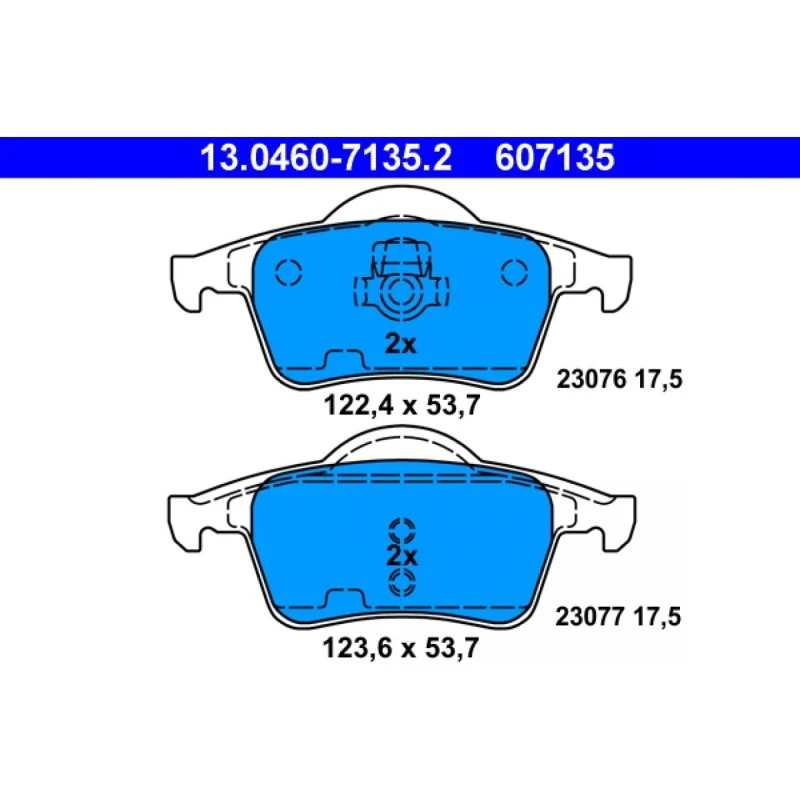 ATE Bremseklodser 13.0460-7135.2 til VOLVO S60, S80, V70, XC70