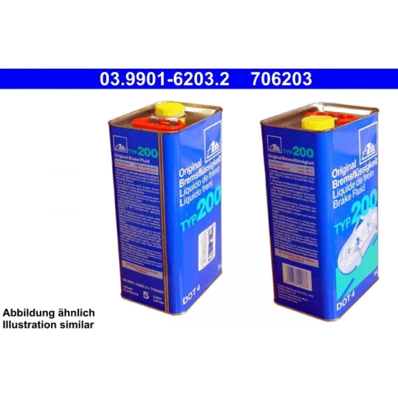 ATE Bremsevæske 03.9901-6203.2, 5 liter, DOT 4