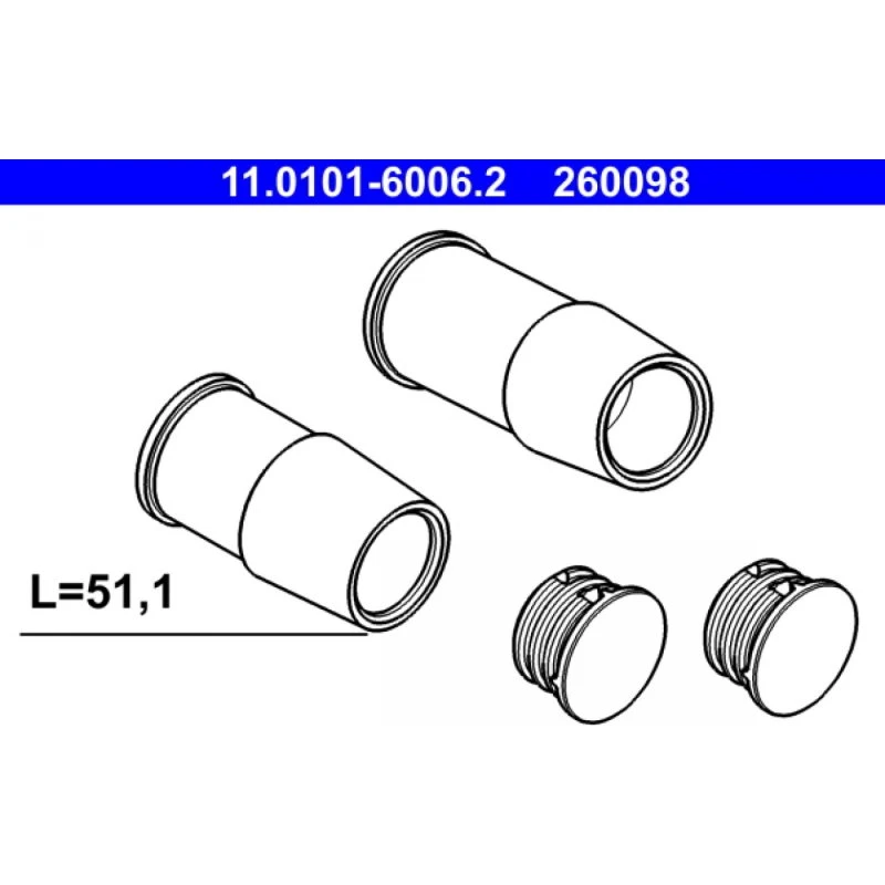ATE Glidersæt Bremsekaliber 11.0101-6006.2 for BMW/VOLVO