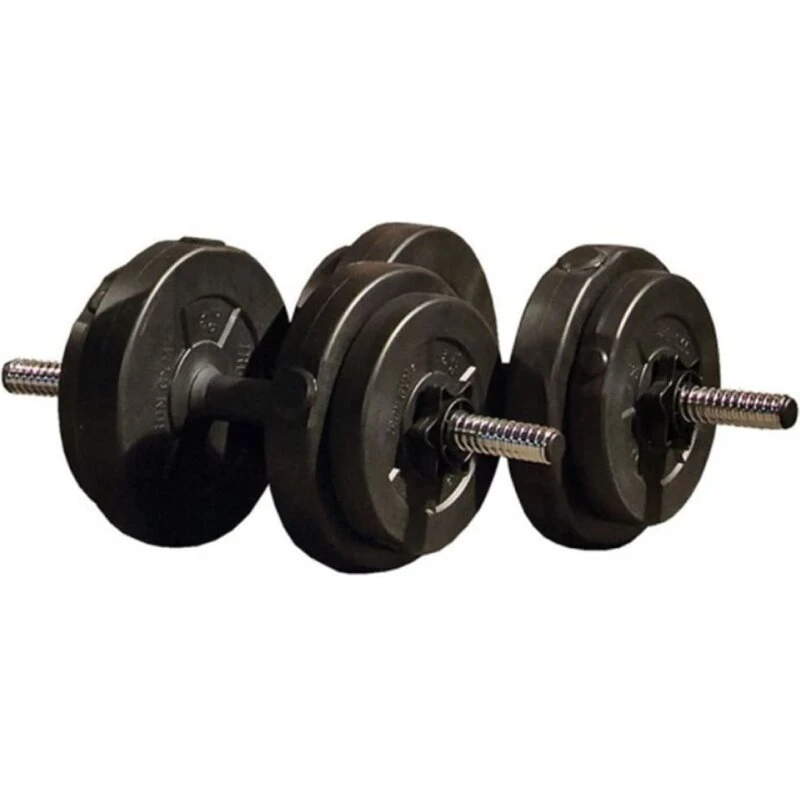 Iron Gym Justerbart håndvægtsæt 15 kg (sort, vinyl)