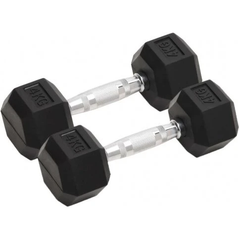 vidaXL håndvægte 2x8 kg støbejern