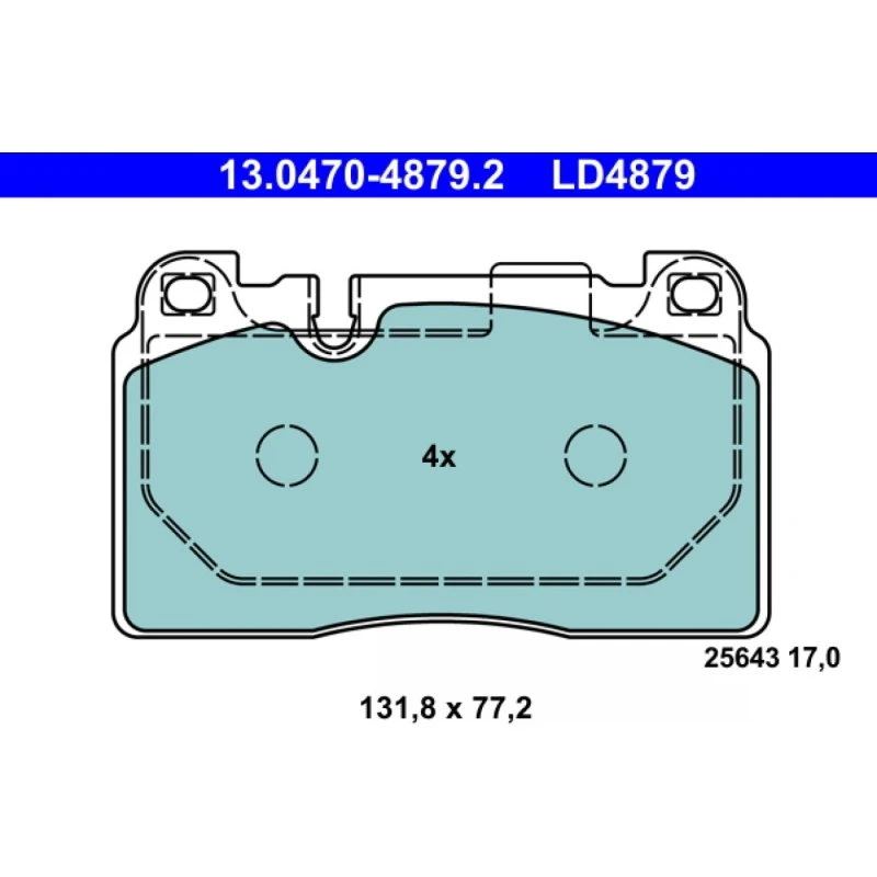 ATE Bremseklodser Ceramic 13.0470-4879.2 til AUDI A6 C7, A7, Q5 & PORSCHE MACAN