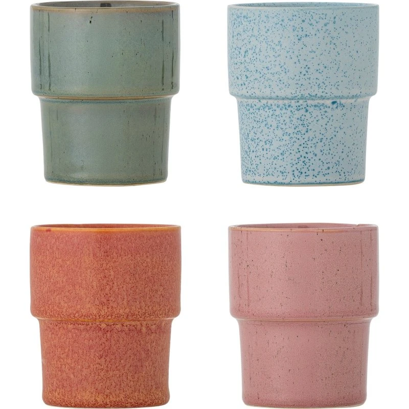 Bloomingville Ewan Kop (4 stk.) - Rosa, Stoneware