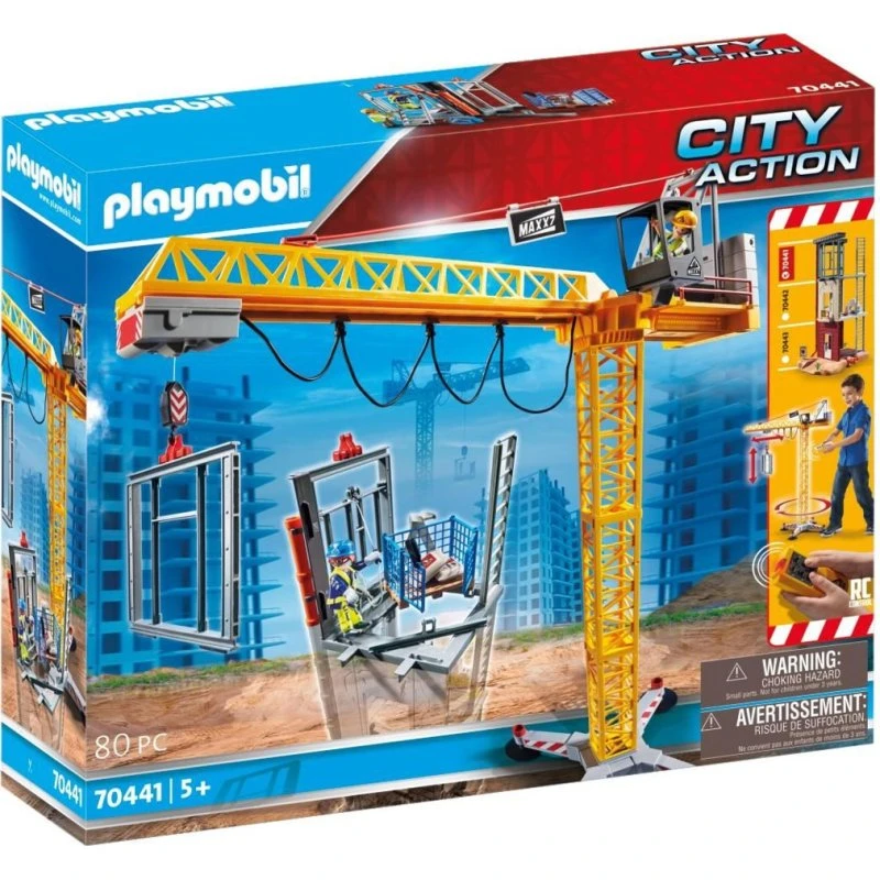 Playmobil City Action 70441 Fjernstyret Kran, 80 dele, 5+ år