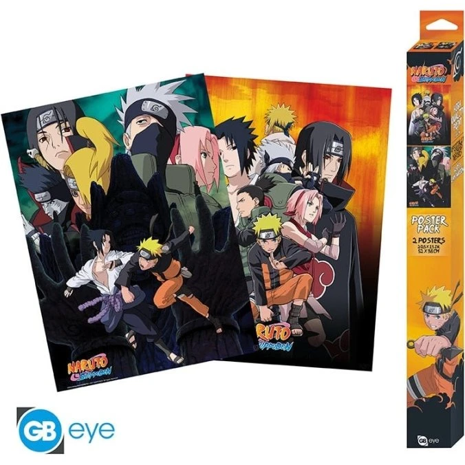 ABYstyle Naruto Shippuden Sæt 2 Plakater 52x38 cm
