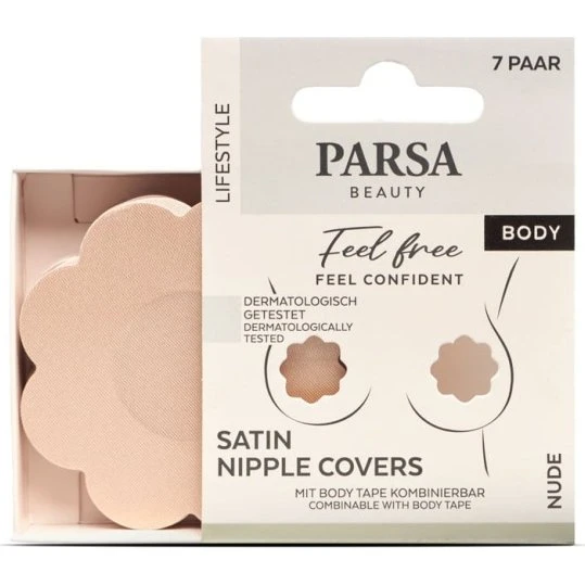 Parsa Satin Nipple Covers 7 stk - Nude