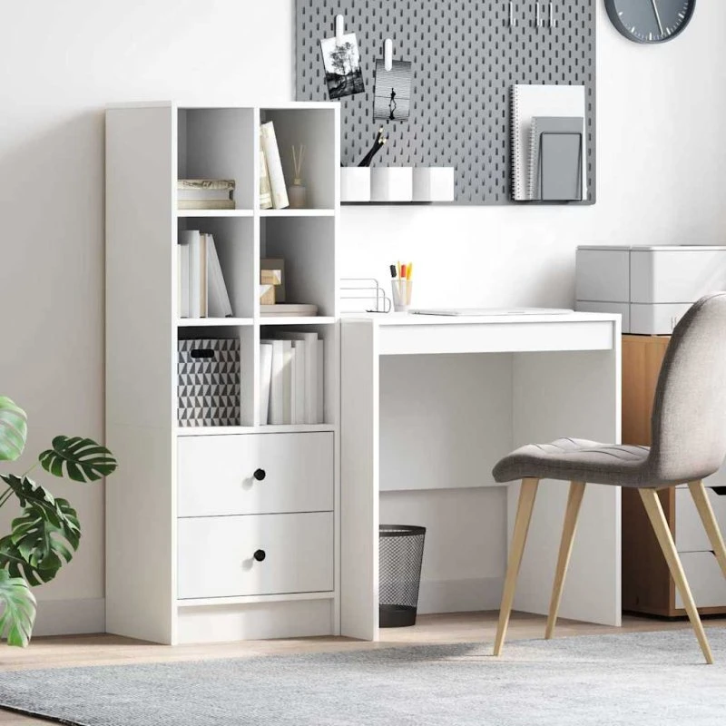 Hvid skrivebord med skuffe 70 x 50 x 76 cm