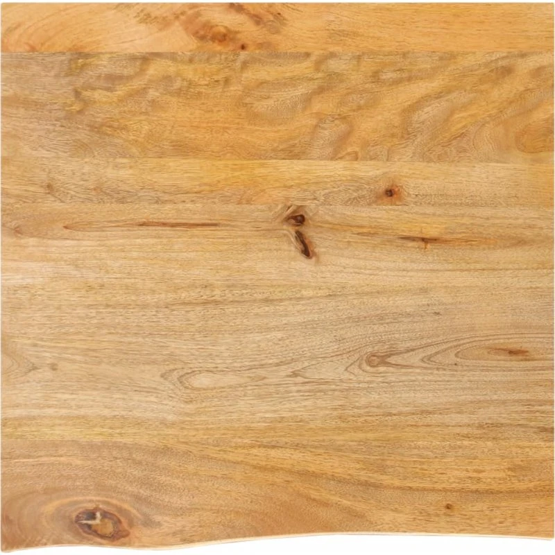 vidaXL bordplade 80x80x3,8 cm naturlig kant massivt mangotræ