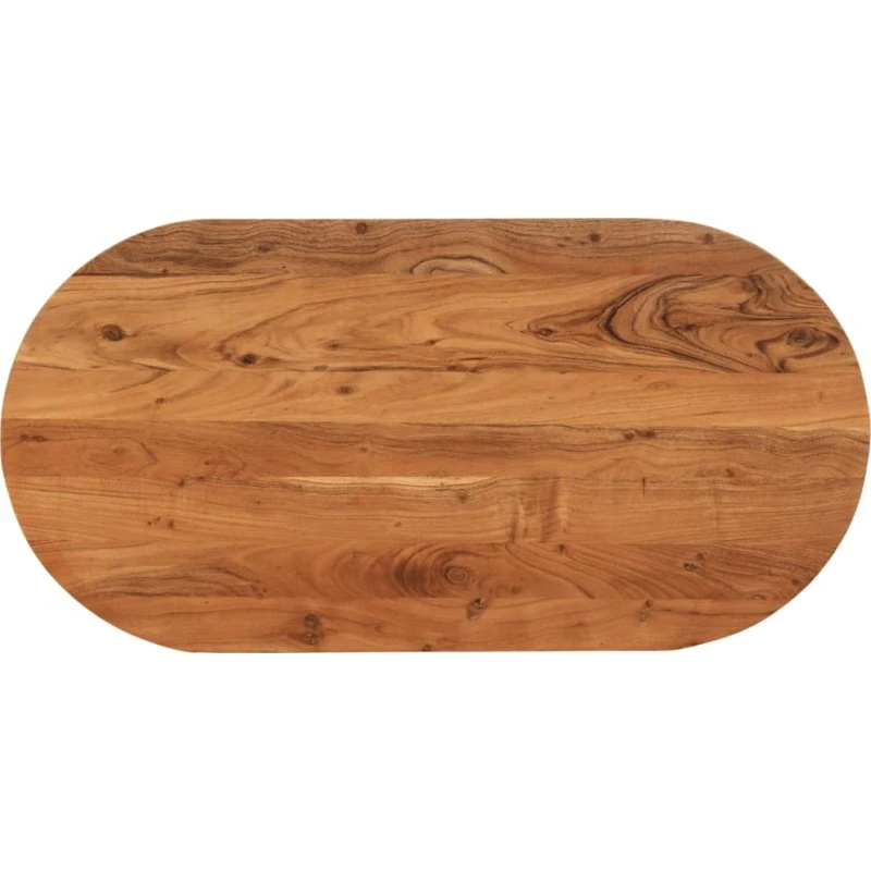 vidaXL oval bordplade 120x60x3,8 cm massivt akacietræ
