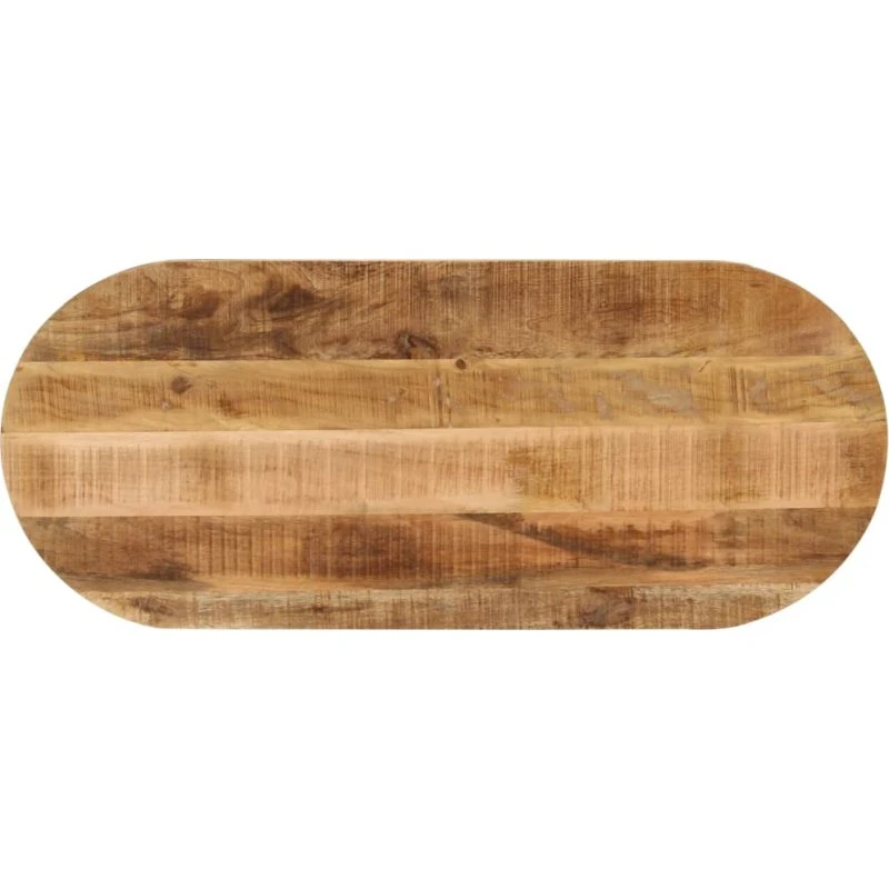vidaXL bordplade 120x60x3,8 cm oval massivt ru mangotræ