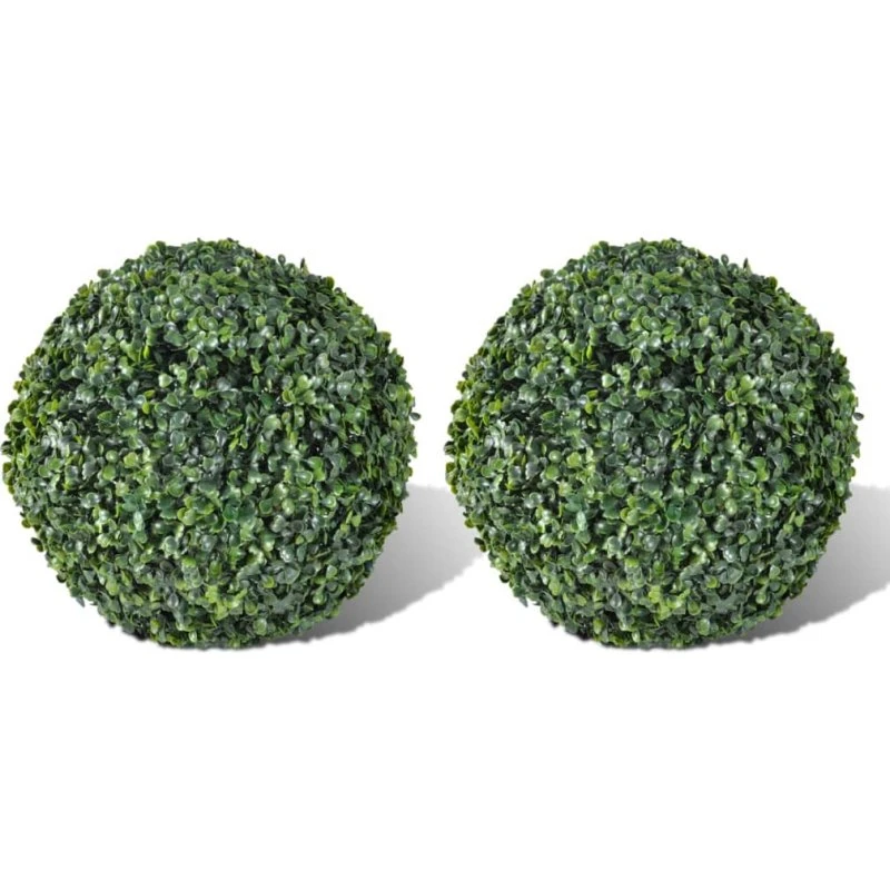 vidaXL Kunstige buksbomkugler 27 cm 2 stk.
