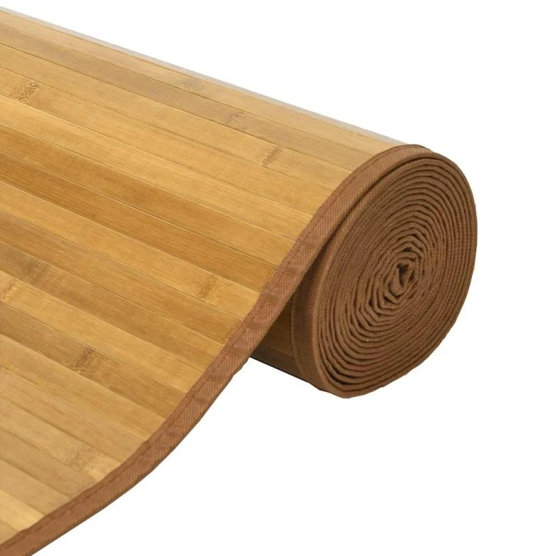 vidaXL gulvtæppe 70x300 cm bambus naturfarvet