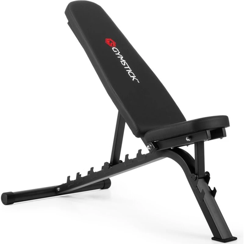 Gymstick Fitness lige-/skråbænk, justerbar (6+2 positioner)