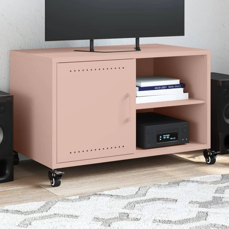 Tv-Bord 68X39X43,5 cm Stål - Gul