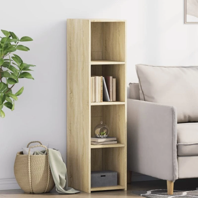 vidaXL Reol 30x41x124 cm konstrueret træ Sonoma-eg