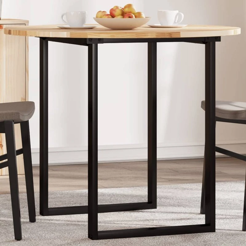 vidaXL bordplade Ø90x2 cm rund massivt akacietræ