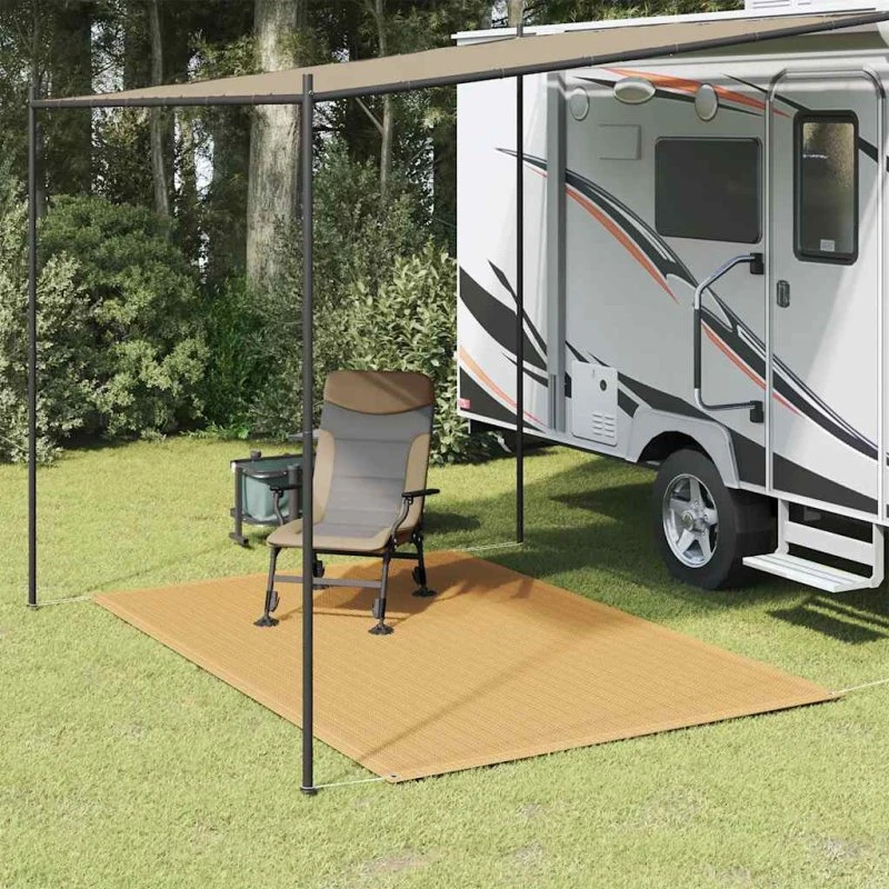 vidaXL Telttæppe 200x300 cm HDPE sandfarvet