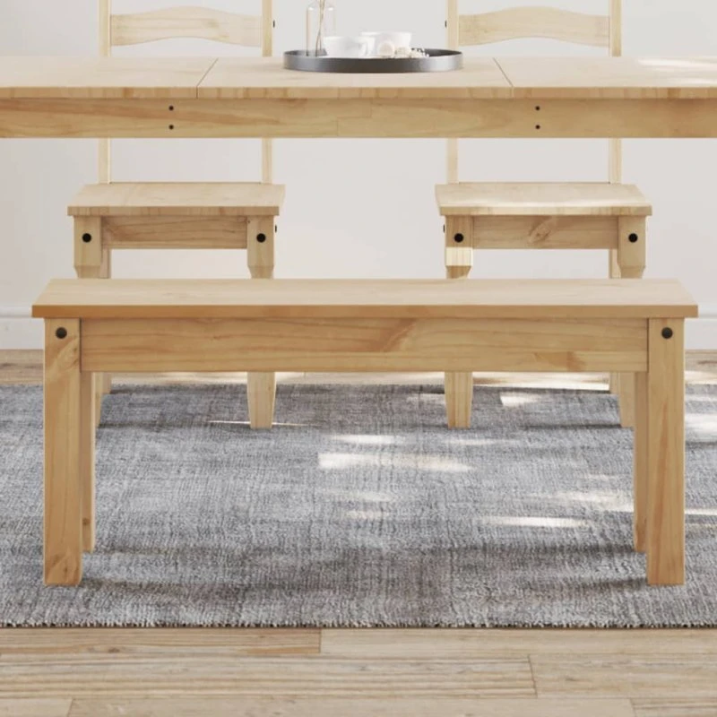 vidaXL Panama Spisebordsbænk 105x30x45 cm massivt fyrretræ