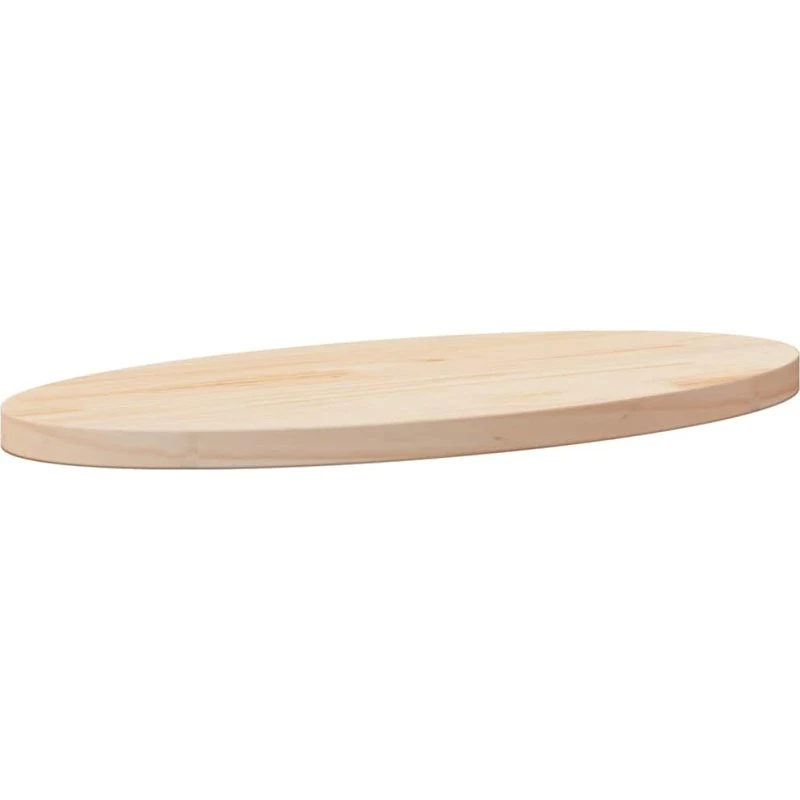 Fyrretræ Oval Bordplade Naturfarvet 90 x 45 x 2,5 cm