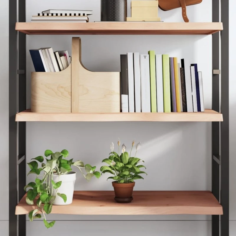 Væghylde 100x40x(2-4) cm Massivt Egetræ - Mørkebrun