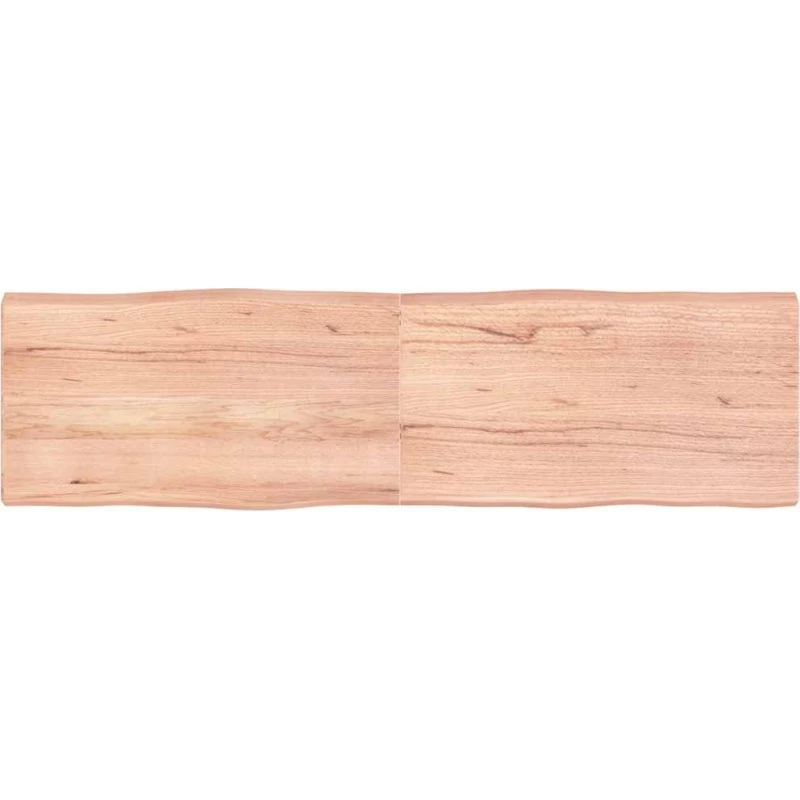 vidaXL bordplade 180x50x(2-6) cm naturlig kant behandlet træ lysebrun
