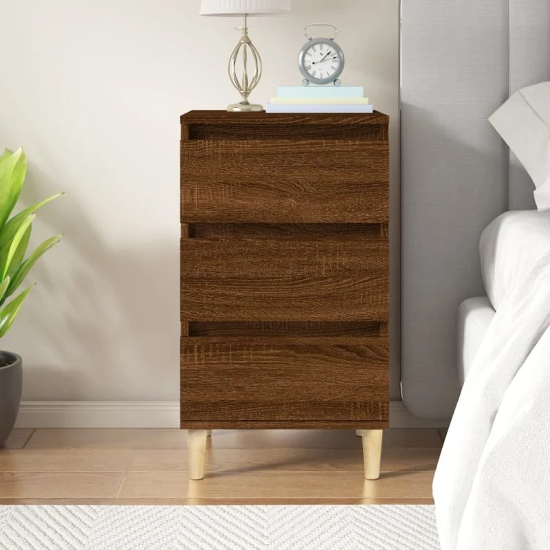 vidaXL Sengebord 40x35x70 cm konstrueret træ brun