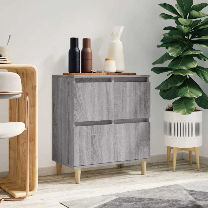 vidaXL Skænk 60x35x70 cm Konstrueret Træ Grå Sonoma-Eg
