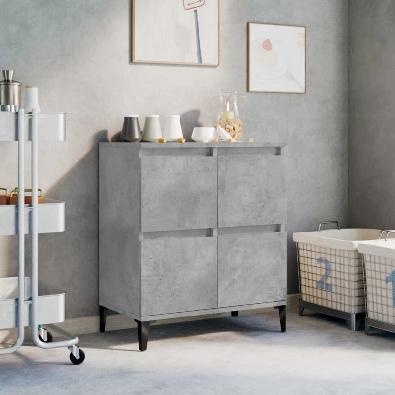 vidaXL Skænk 60x35x70 cm Konstrueret Træ Betongrå