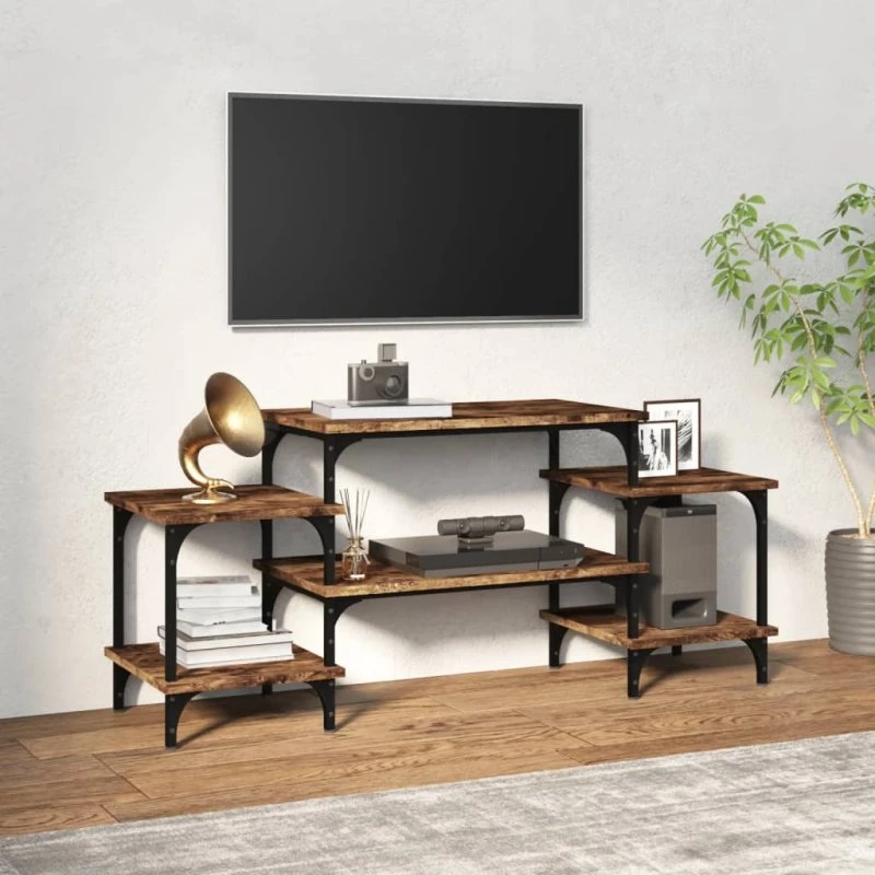 vidaXL tv-bord 117x35x52 cm røget egetræsfarve