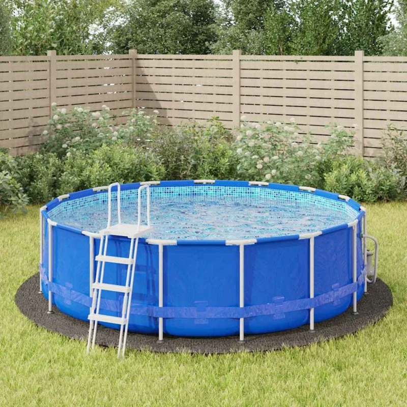 vidaXL Poolunderlag Ø428 cm lysegrå