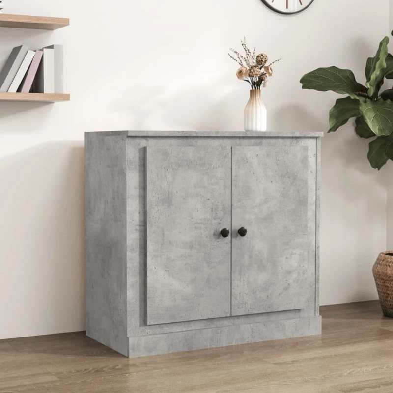 vidaXL Skænk 70x35,5x67,5 cm Konstrueret Træ Betongrå