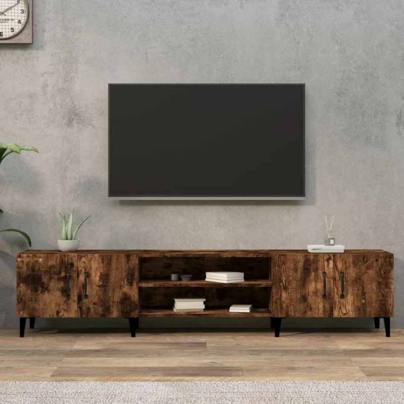 vidaXL tv-bord 180x31,5x40 cm røget egetræsfarve