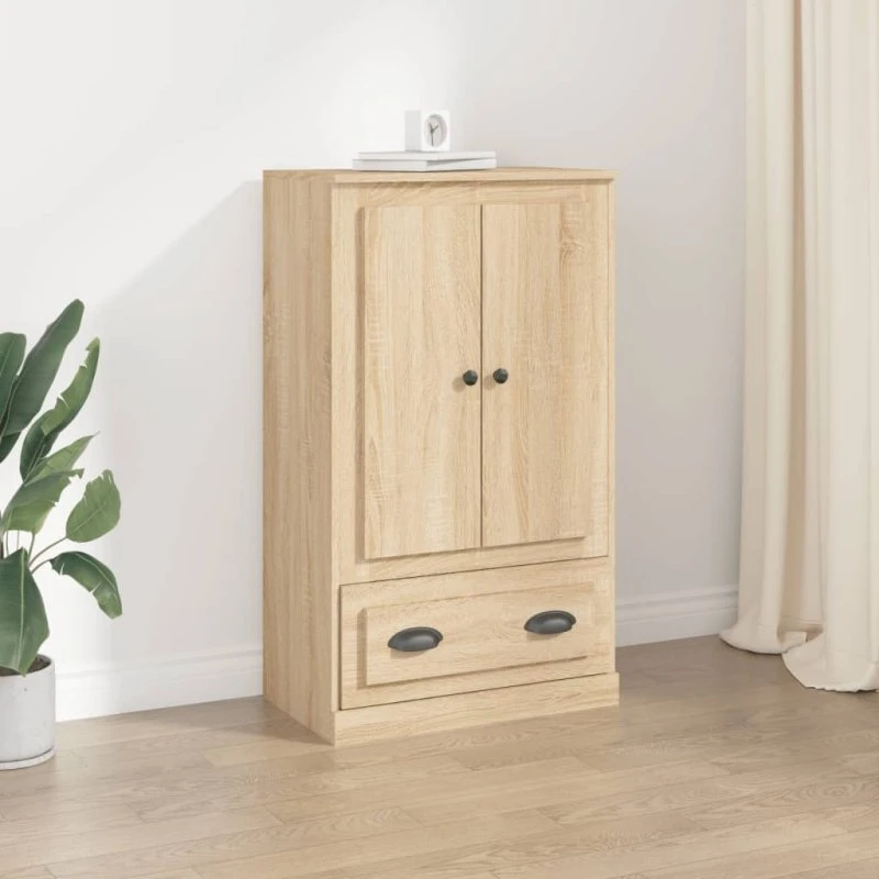 vidaXL Skænk 60x35,5x103,5 cm Konstrueret Træ Sonoma-Ege