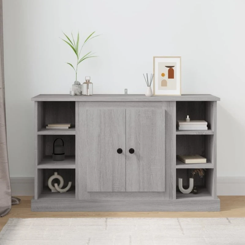 vidaXL Skænk 100x35,5x60 cm Konstrueret Træ Grå Sonoma-Eg