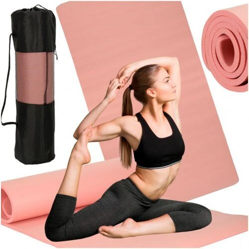 Premium yogamåtte 185x80x1,5 cm - pink