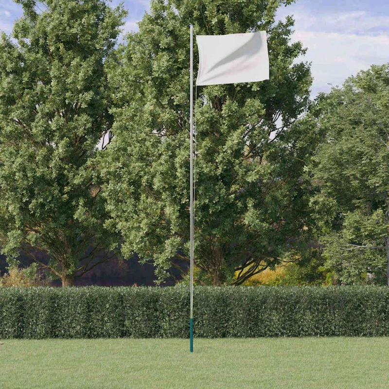 vidaXL sektionsinddelt flagstang 6,08 m aluminium sølvfarvet