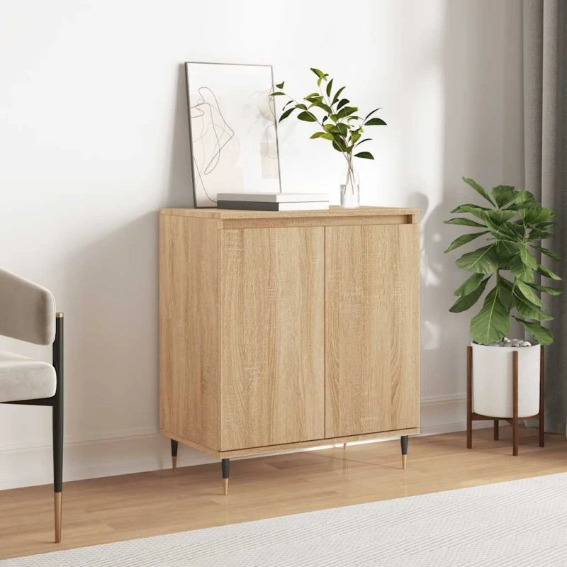 vidaXL Skænk 60x35x70 cm Konstrueret Træ Sonoma-Eg