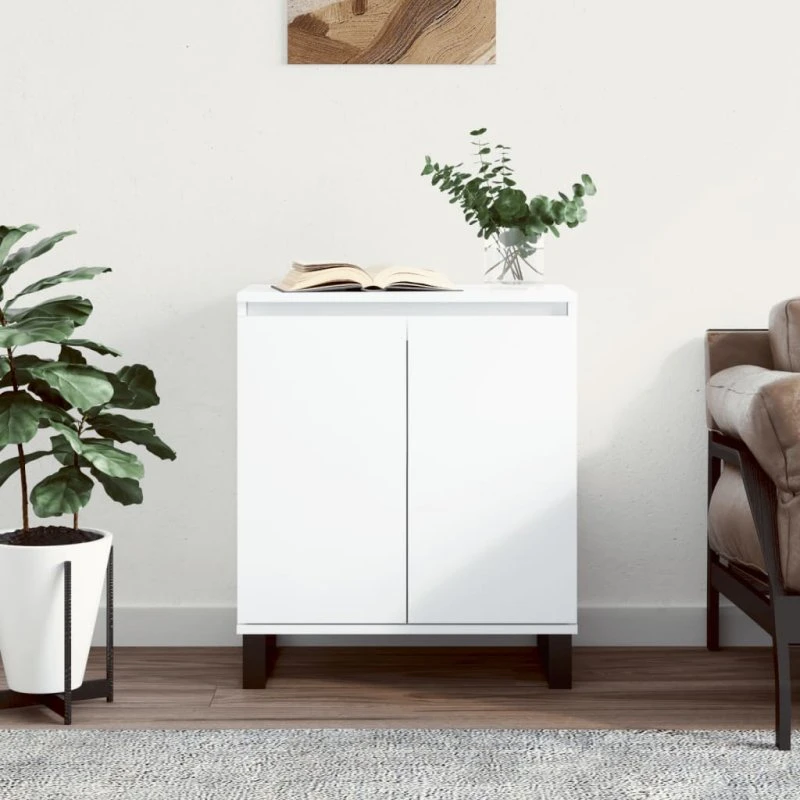 vidaXL Skænk 60x35x70 cm Hvid Konstrueret Træ