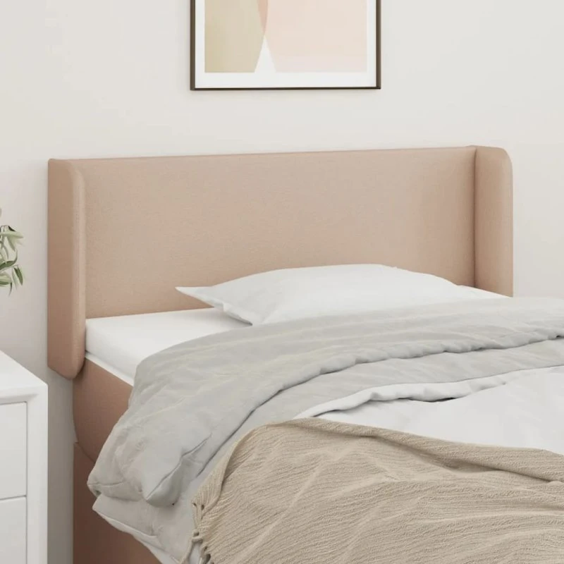 vidaXL Sengegavl med Kanter 83x16x78/88 cm Cappuccino