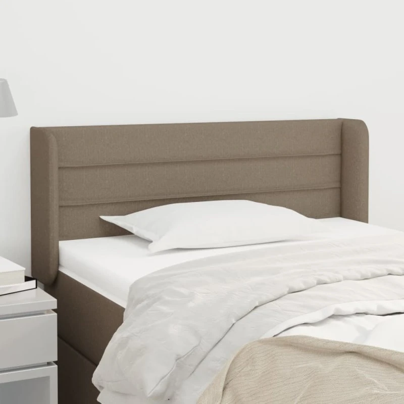 vidaXL Sengegavl med Kanter 103x16x78/88 cm Gråbrun