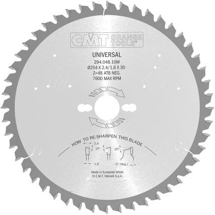 CMT rundsavklinge 294 Ø315x2,8x30 Z54W HM