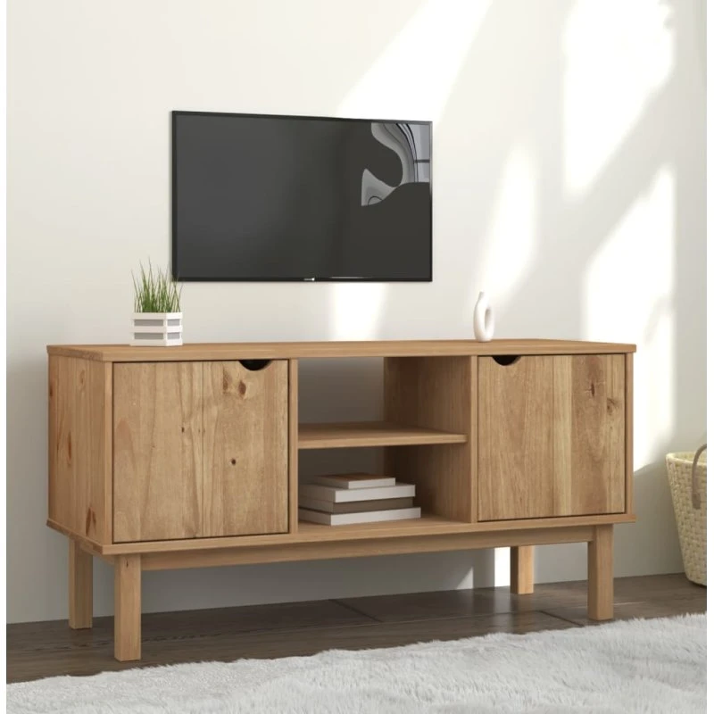 vidaXL OTTA 113,5x43x57 cm massivt fyrretræ brun